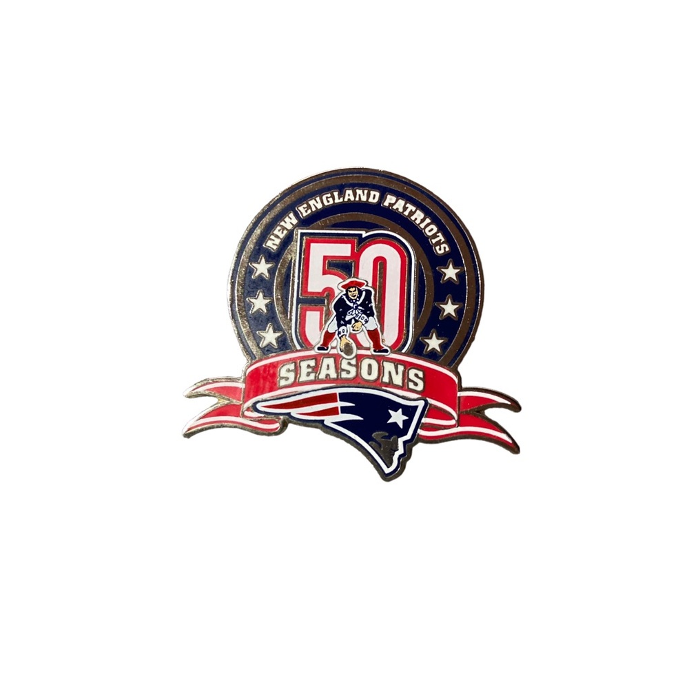New England Patriots 50th Season Pin